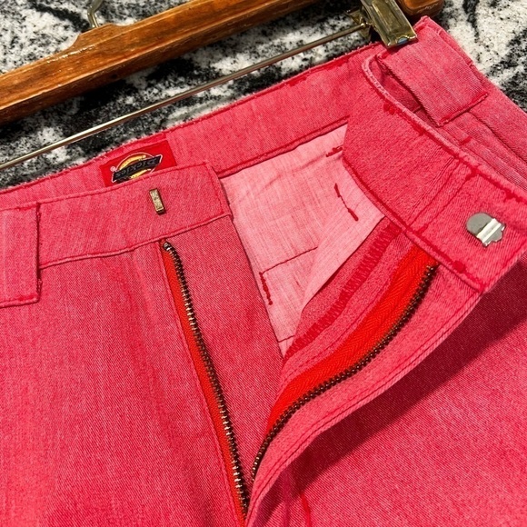 Dickies Wide Leg Pinkish Red Jeans - Picture 6 of 12